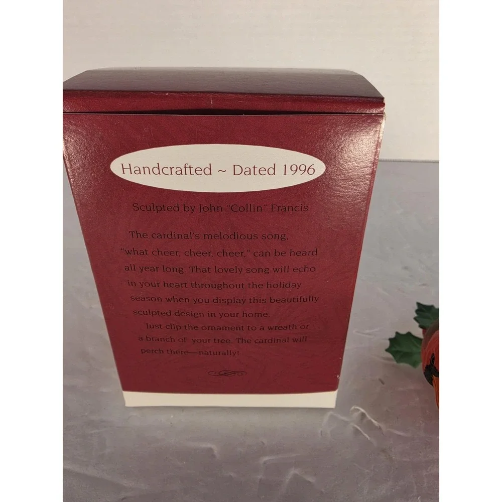 Hallmark Keepsake 1996 Regal Cardinal Clip-On Ornament QX6204 w/ Original Box
